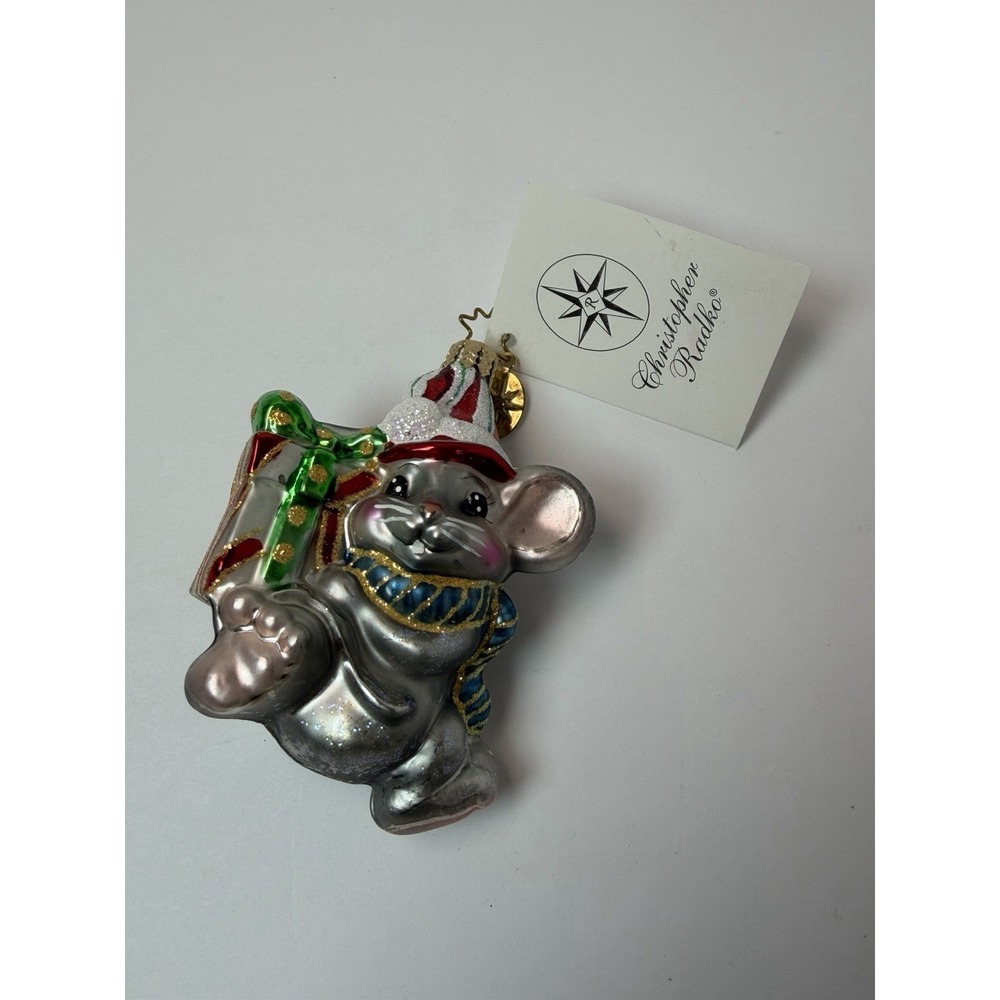 Christopher Radko‎ Mousecapade Ornament 2002 Santa Mouse Christmas 02-0160-0